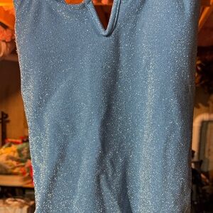 Shimmering Blue Women's Body suit, one piece